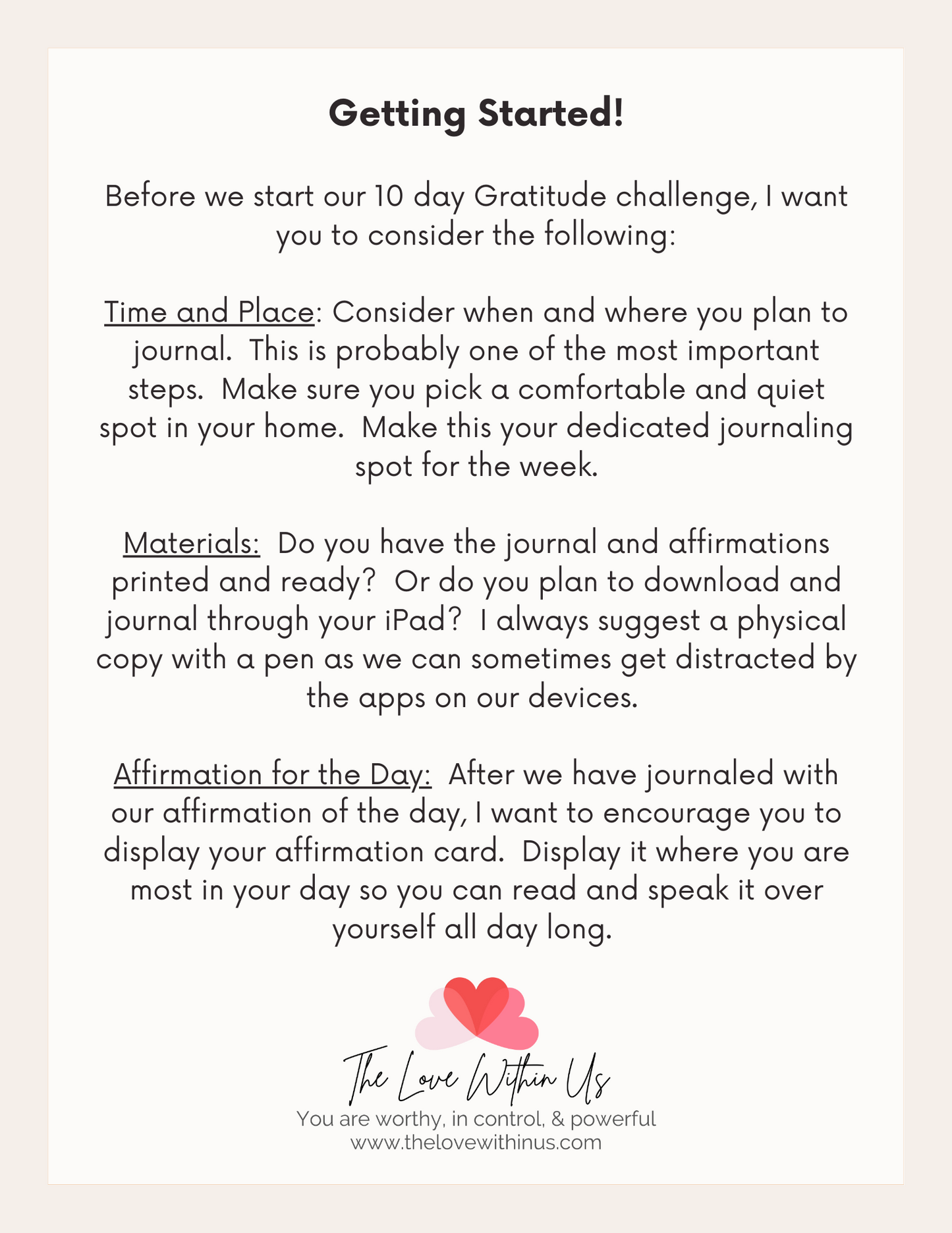 November Gratitude Challenge PDF