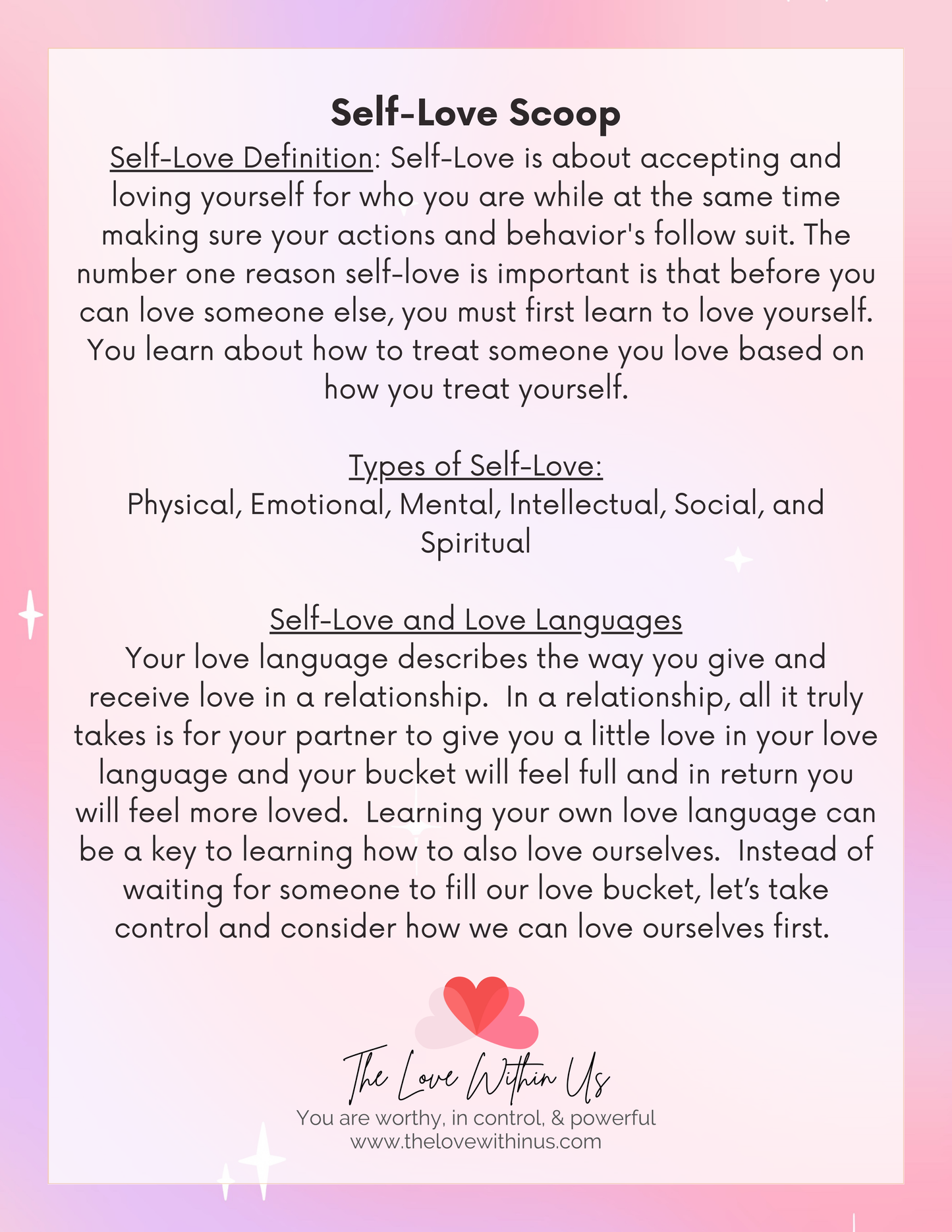 February Self-Love Challenge PDF