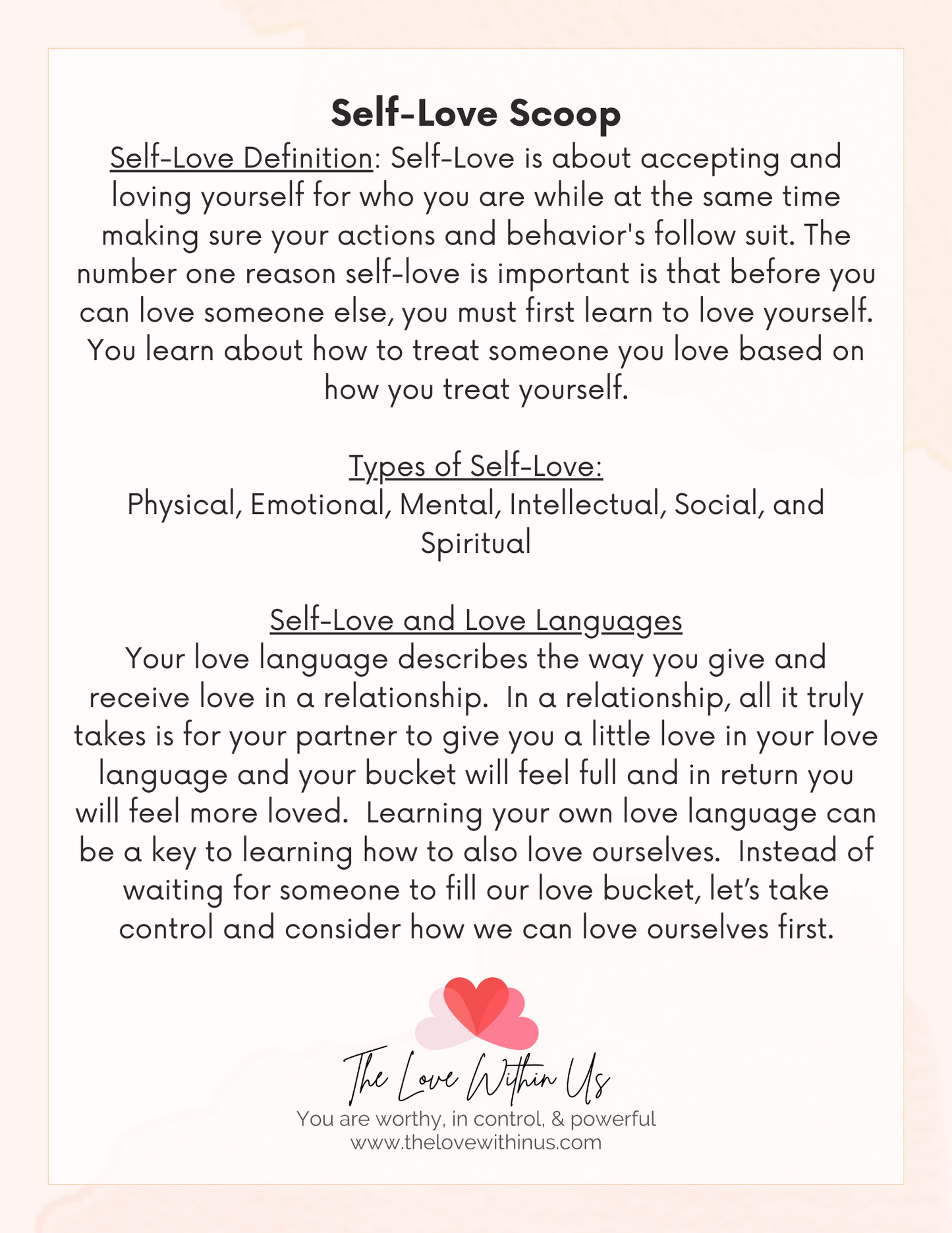 February Self-Love Challenge PDF
