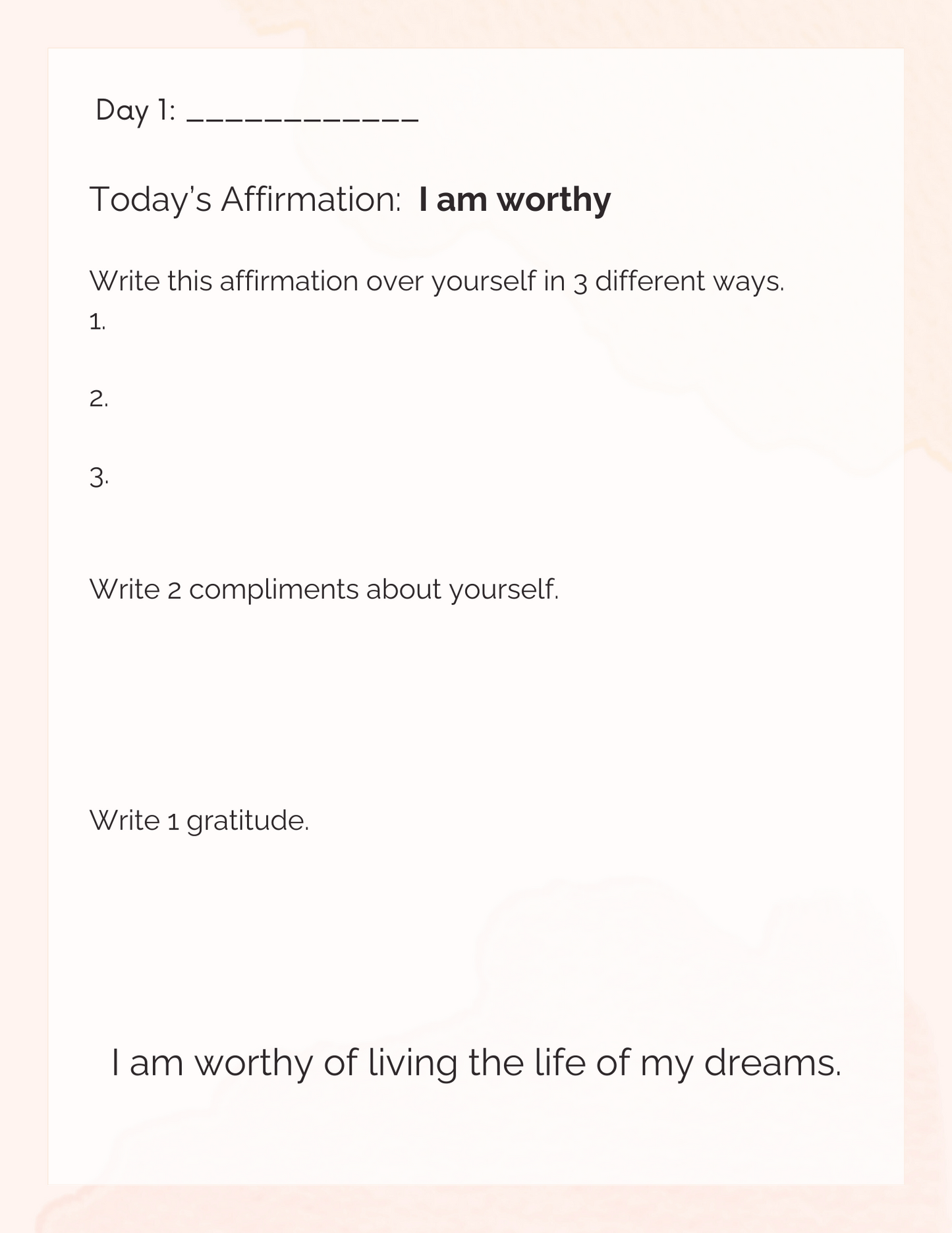 February Self-Love Challenge PDF